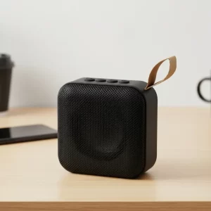 Mini Caixa Caixinha De Som Bluetooth 5w Portatil Quadrada Preto 127/220v